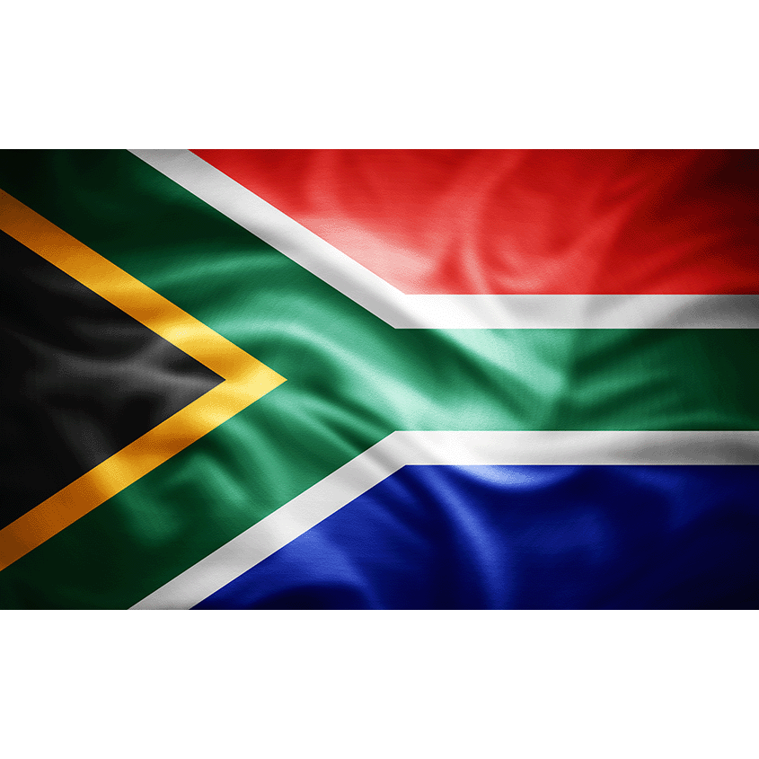 Flag of South Africa waving